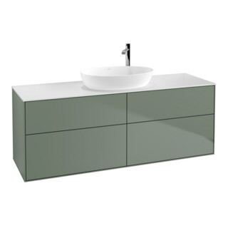 V&B Waschtischunterschrank Finion 160x60cm, Abd.-Pl. wh. m, Oli. m Lacquer