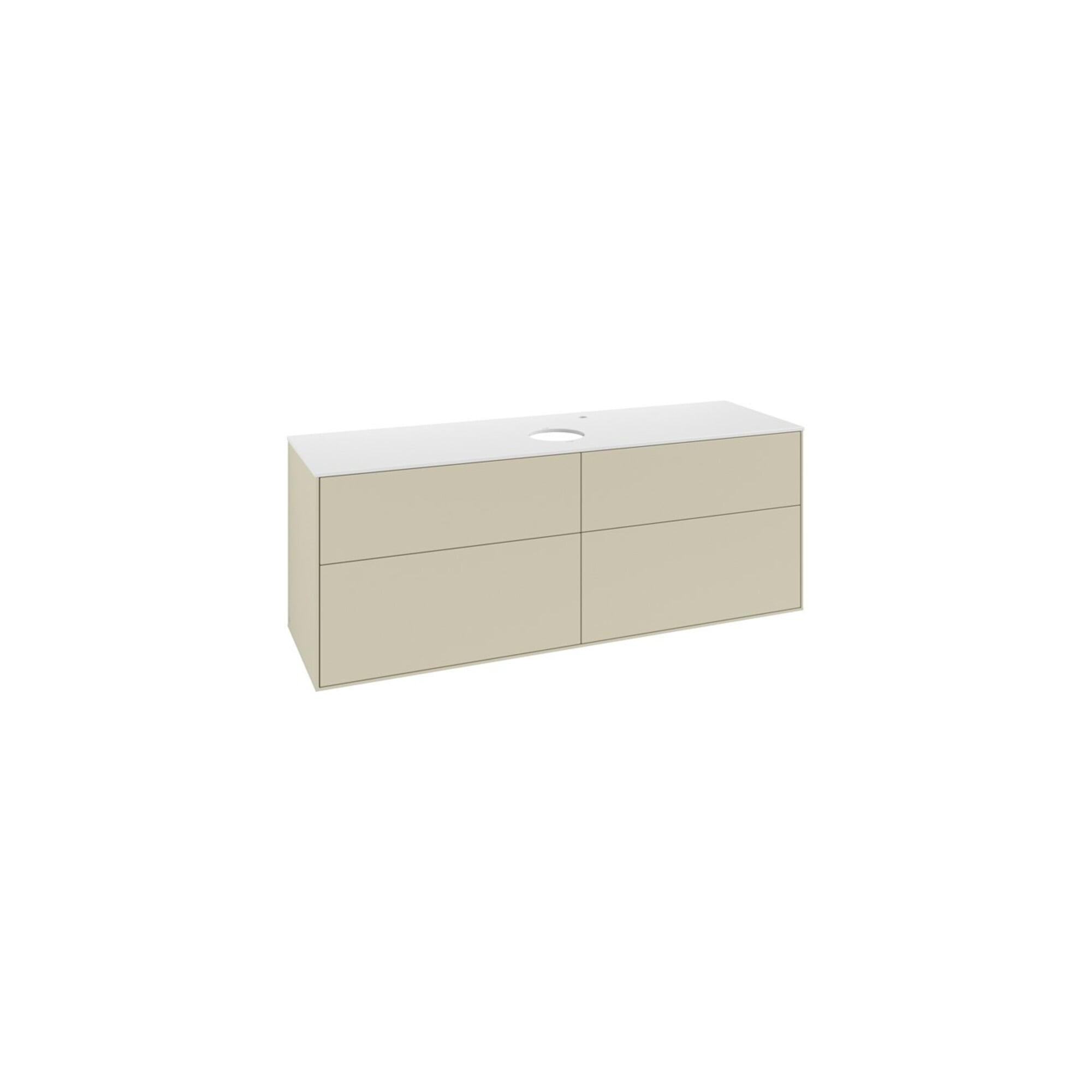 V&B Waschtischunterschrank Finion 160x60cm, Abd.-Pl. wh. m, si Gr m Lac ; Villeroy & Boch