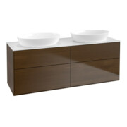 V&B Waschtischunterschrank Finion 160x60cm, Abd.-Pl. wh. m, Walnut veneer