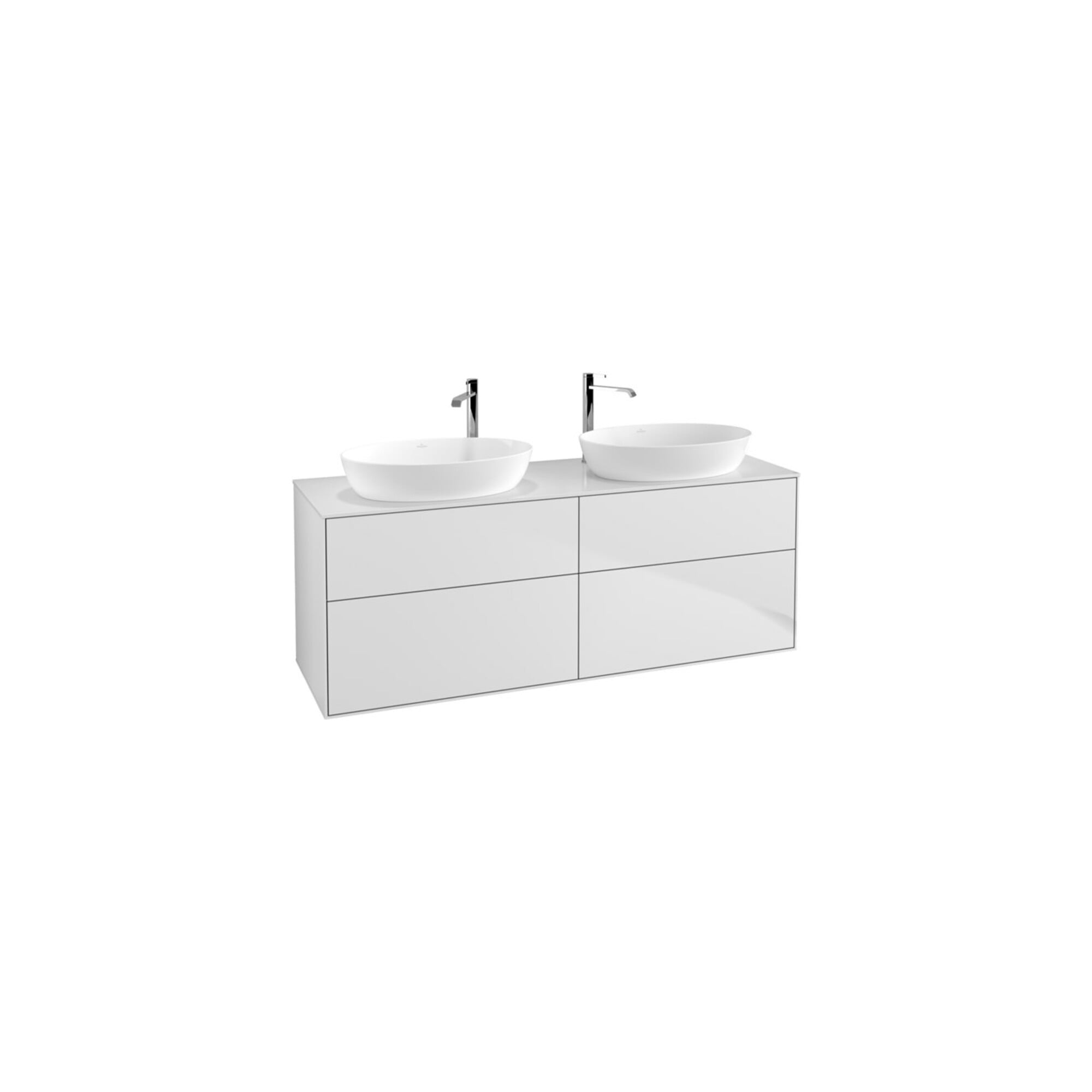 V&B Waschtischunterschrank Finion 160x60cm, Abd.-Pl. wh. m, wh. m lacquer ; Villeroy & Boch