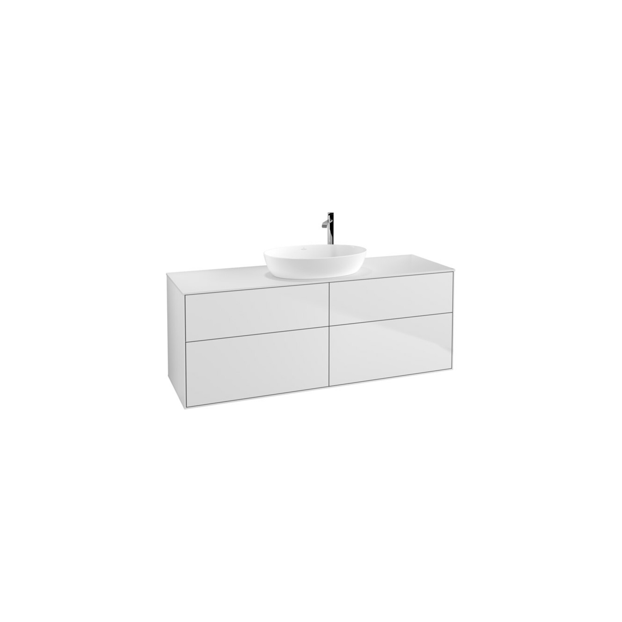 V&B Waschtischunterschrank Finion 160x60cm, Abd.-Pl. wh. m, wh. m lacquer ; Villeroy & Boch