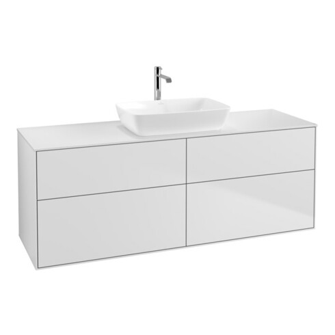 V&B Waschtischunterschrank Finion 160x60cm, Abd.-Pl. wh. m, wh. m lacquer