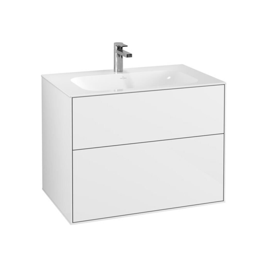 V&B Waschtischunterschrank Finion 79,6x59,1x49,8cm, Glossy white lacquer