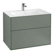 V&B Waschtischunterschrank Finion 79,6x59,1x49,8cm, Oli. m Lac, m Wandbeleuchtung