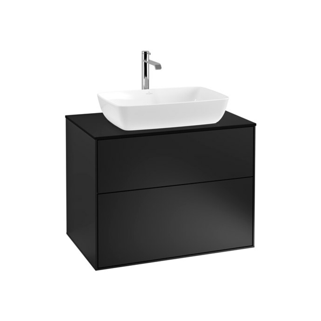 V&B Waschtischunterschrank Finion 80x60,3cm, Abd.-Pl. bla m, bla m lacquer