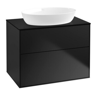 V&B Waschtischunterschrank Finion 80x60,3cm, Abd.-Pl. bla m, bla m lacquer