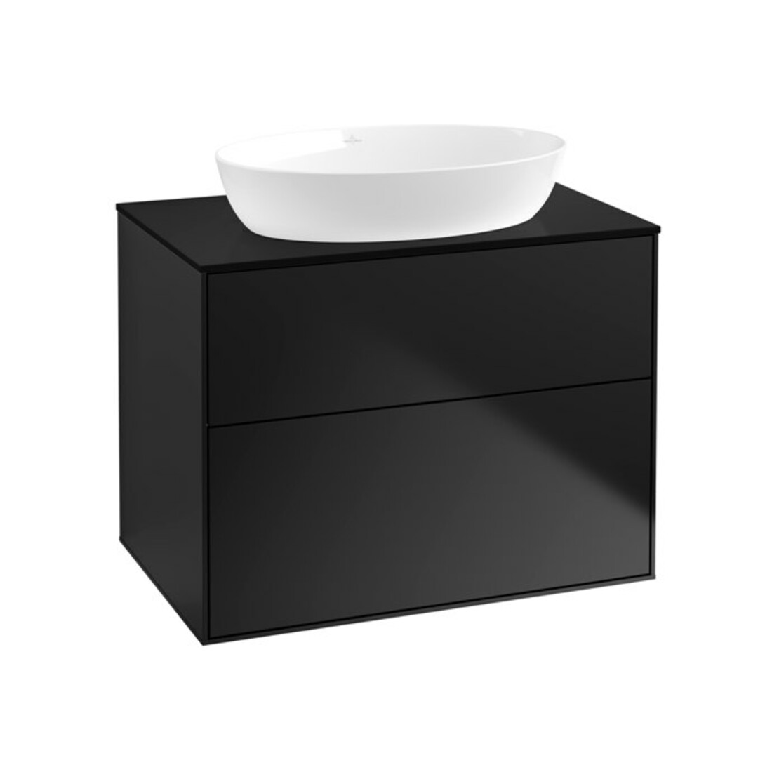 V&B Waschtischunterschrank Finion 80x60,3cm, Abd.-Pl. bla m, bla m lacquer