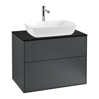 V&B Waschtischunterschrank Finion 80x60,3cm, Abd.-Pl. bla m, md bl. m Lac