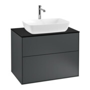 V&B Waschtischunterschrank Finion 80x60,3cm, Abd.-Pl. bla m, md bl. m Lac