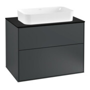 V&B Waschtischunterschrank Finion 80x60,3cm, Abd.-Pl. bla m, md bl. m Lac