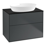V&B Waschtischunterschrank Finion 80x60,3cm, Abd.-Pl. bla m, md bl. m Lac