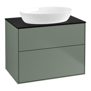V&B Waschtischunterschrank Finion 80x60,3cm, Abd.-Pl. bla m, Oli. m Lac