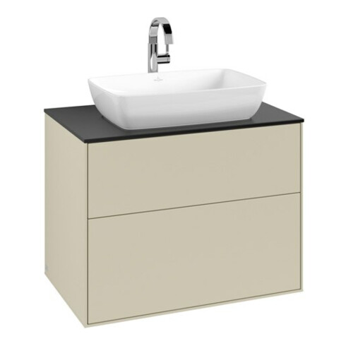 V&B Waschtischunterschrank Finion 80x60,3cm, Abd.-Pl. bla m, si Gr m Lac