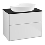 V&B Waschtischunterschrank Finion 80x60,3cm, Abd.-Pl. bla m, wh. m lacquer