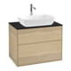 V&B Waschtischunterschrank Finion 80x60,3cm, Abd.-Pl. bla matt, Oak Veneer-1