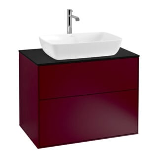 V&B Waschtischunterschrank Finion 80x60,3cm, Abd.-Pl. bla matt, Peony Matt