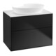 V&B Waschtischunterschrank Finion 80x60,3cm, Abd.-Pl. wh. m, bla m lacquer-1