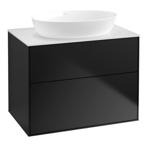 V&B Waschtischunterschrank Finion 80x60,3cm, Abd.-Pl. wh. m, bla m lacquer