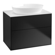 V&B Waschtischunterschrank Finion 80x60,3cm, Abd.-Pl. wh. m, bla m lacquer
