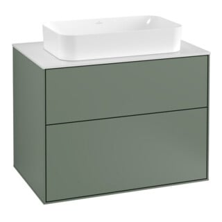 V&B Waschtischunterschrank Finion 80x60,3cm, Abd.-Pl. wh. m, Oli. m Lac