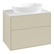 V&B Waschtischunterschrank Finion 80x60,3cm, Abd.-Pl. wh. m, si Gr m Lac