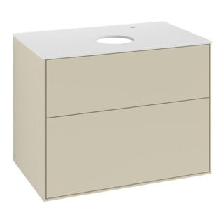 V&B Waschtischunterschrank Finion 80x60,3cm, Abd.-Pl. wh. m, si Gr m Lac