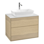 V&B Waschtischunterschrank Finion 80x60,3cm, Abd.-Pl. wh. matt, Oak Veneer