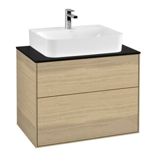 V&B Waschtischunterschrank Finion 80x60,3x50,1cm, Abd.-Pl. bla m, Oa ven