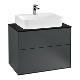 V&B Waschtischunterschrank Finion 80x60,3x50,1cm, Pl bla m, md bl. m Lac