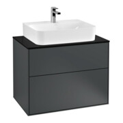 V&B Waschtischunterschrank Finion 80x60,3x50,1cm, Pl bla m, md bl. m Lac