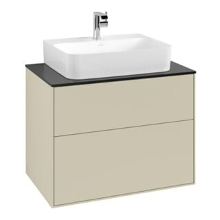 V&B Waschtischunterschrank Finion 80x60,3x50,1cm, Pl bla m, si Gr m Lac