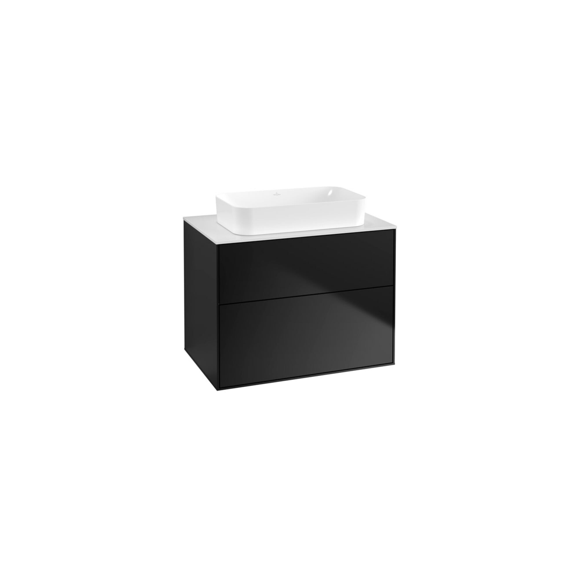 V&B Waschtischunterschrank Finion 80x60,3x50,1mm, Gl. wh. m, bla m lacquer ; Villeroy & Boch