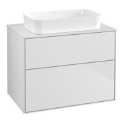 V&B Waschtischunterschrank Finion 80x60,3x50,1mm, Gl. wh. m, wh. m lacquer