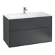V&B Waschtischunterschrank Finion 99,6x59,1x49,8cm, md Blue Matt Lacquer-1