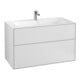 V&B Waschtischunterschrank Finion 99,6x59,1x49,8cm, wh. m Lac, m Wandbeleuchtung-1