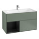 V&B Waschtischunterschrank Finion Reg li bla m lacquer, Olive Matt Lacquer-1