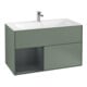 V&B Waschtischunterschrank Finion Reg li md bl. m Lac, Olive Matt Lacquer-1