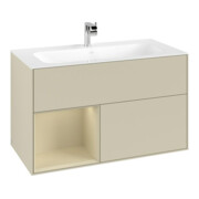 V&B Waschtischunterschrank Finion Reg li si Gr m Lac, si Grey Matt Lacquer