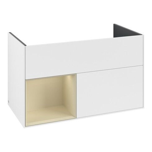 V&B Waschtischunterschrank Finion Reg li si Gr m Lac, White matt lacquer