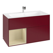 V&B Waschtischunterschrank Finion Reg li si Grey Matt Lacquer, Peony Matt