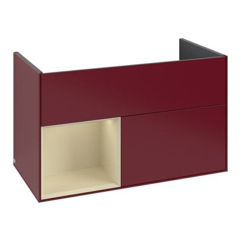 V&B Waschtischunterschrank Finion Reg li si Grey Matt Lacquer, Peony Matt