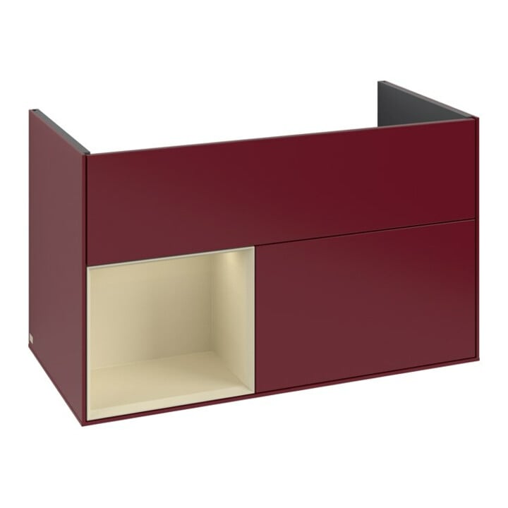 V&B Waschtischunterschrank Finion Reg li si Grey Matt Lacquer, Peony Matt