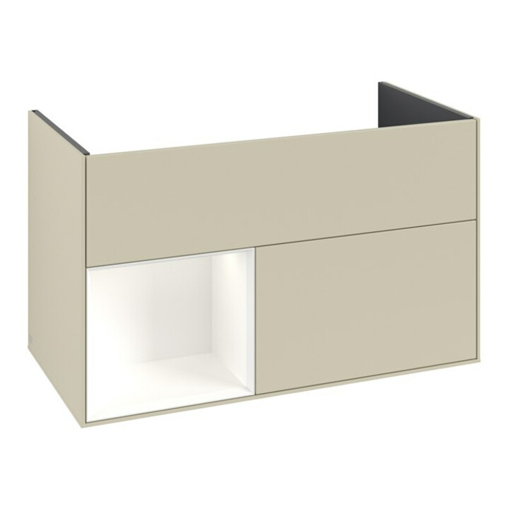 V&B Waschtischunterschrank Finion Reg li wh. m Lac, Silk Grey Matt Lacquer