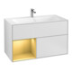 V&B Waschtischunterschrank Finion Reg links Gold matt, White matt lacquer-1