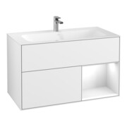 V&B Waschtischunterschrank Finion Reg re glo wh. Lac, Glossy white lacquer
