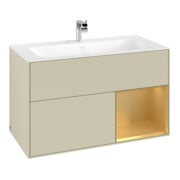 V&B Waschtischunterschrank Finion Reg re Gold matt, Silk Grey Matt Lacquer-4