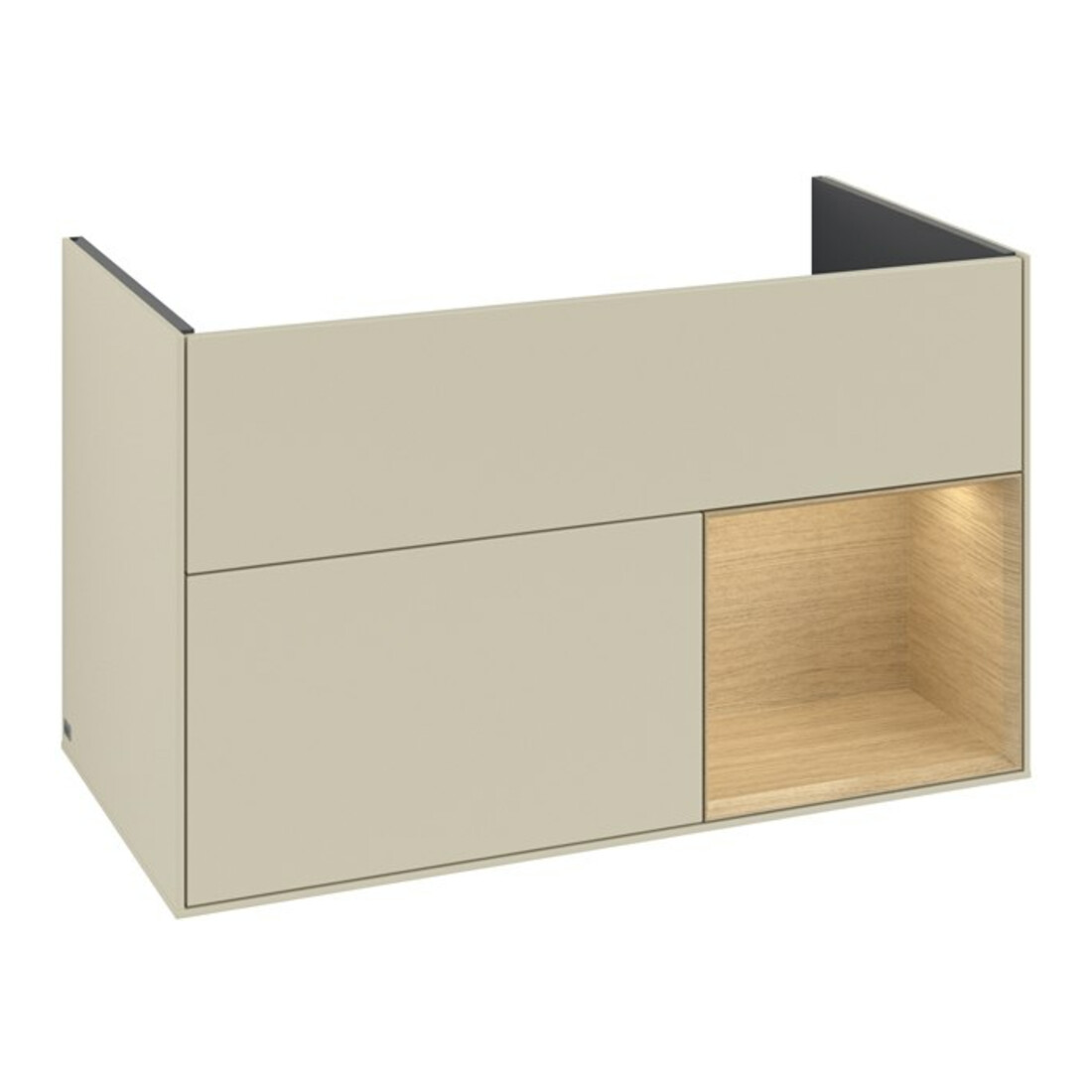 V&B Waschtischunterschrank Finion Reg re Oa Veneer, Silk Grey Matt Lacquer