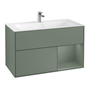 V&B Waschtischunterschrank Finion Reg re Oli. m Lac, Olive Matt Lacquer