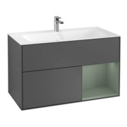 V&B Waschtischunterschrank Finion Reg re Oli. m Lacquer, Anthracite matt