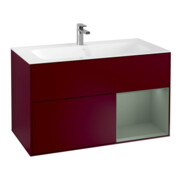 V&B Waschtischunterschrank Finion Reg re Olive Matt Lacquer, Peony Matt